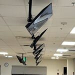 TV monitors mounted to the ceiling of your medical office lobyy or healthcare facility waiting rooms.