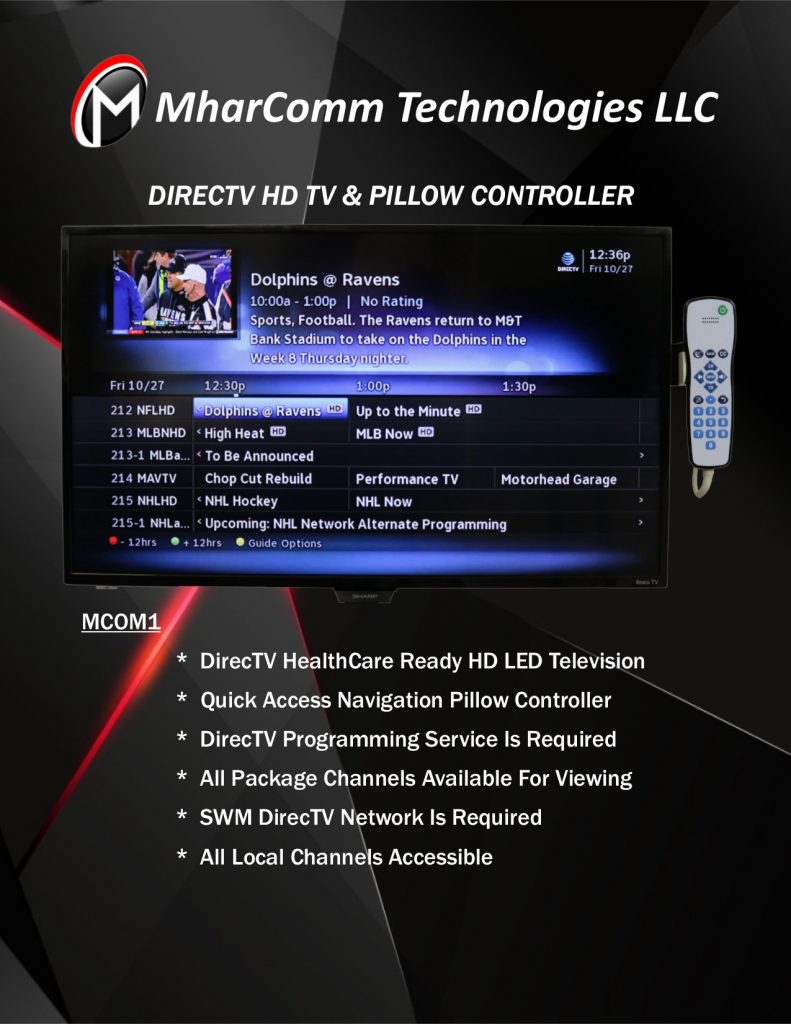 MCOM1 DirecTV HD TV & Pillow Controller